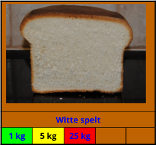 Witte spelt 1 kg 5 kg 25 kg